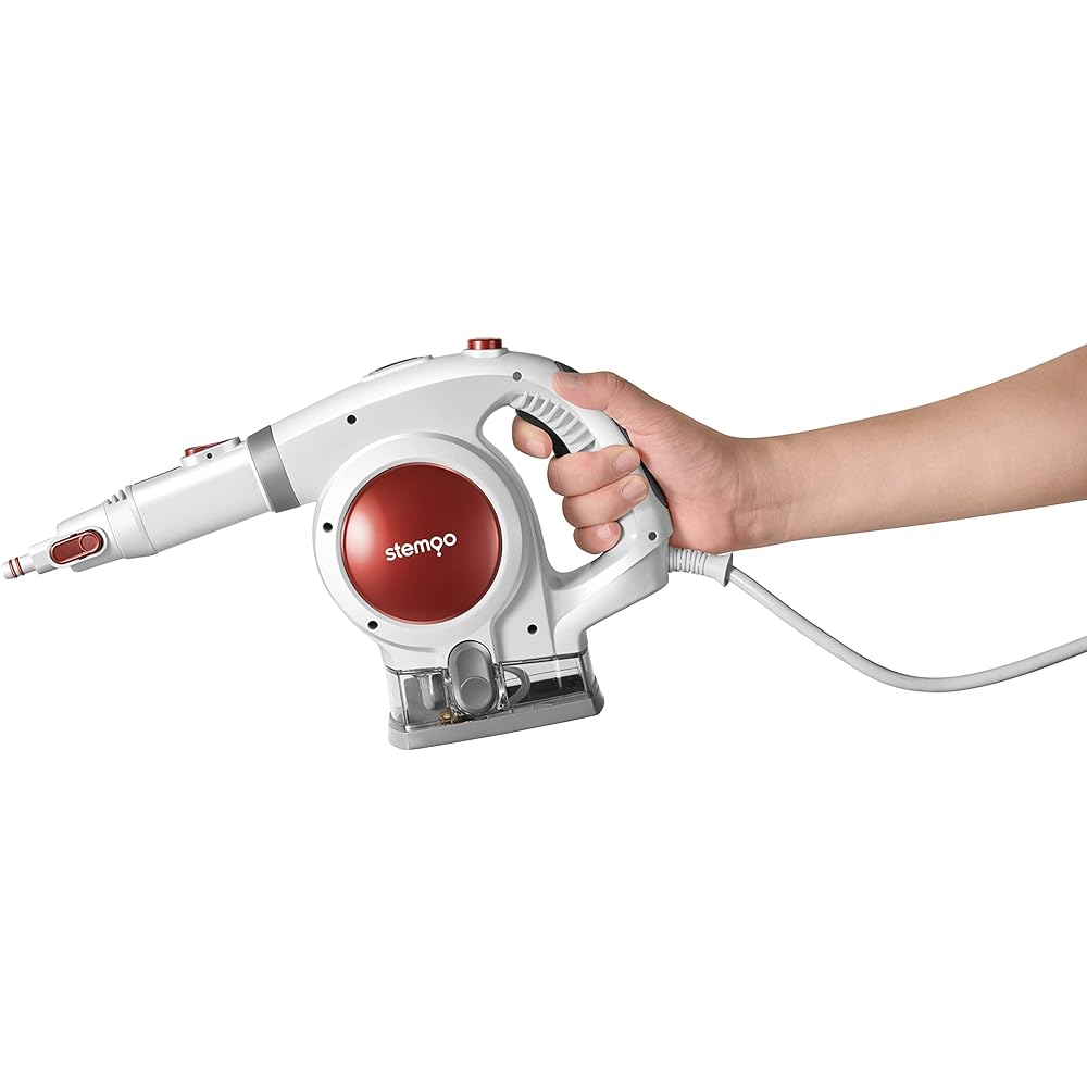 STEMOO High Temperature Steam Cleaner/Multifunctional Steam Cleaner/Steam Mop Steam sterilization, floor cleaning, entrance cleaning, limescale/oil stain cleaning, can be used anywhere in the house/many attachments, multi-purpose in one unit 351605 Red