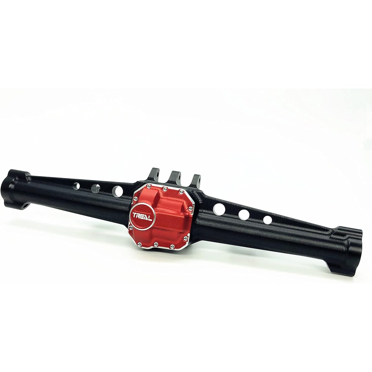 Treal SCX10 II Axle Aluminum 7075 Metal Rear Axle One Piece CNC Billet Machined Axial SCX10 2 Compatible with AR44 (Black)