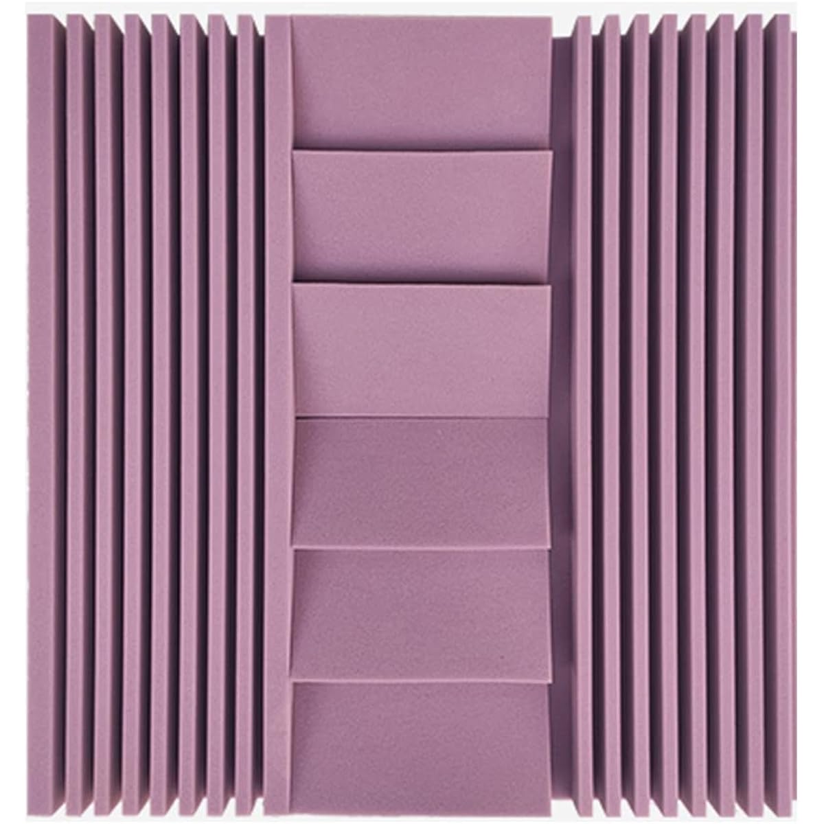 Cinema Sound Absorbing Foam, 90*90cm Bass Trap Soundproofing Foam High Density Acoustic Foam Panels for Studio KTV Soundproofing (Black 90*90*7.5CM) (Purple 90*90*7.5CM)