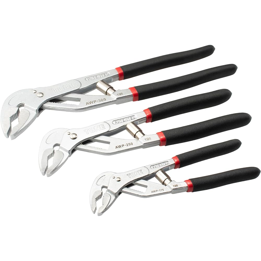 TONE Auto Water Pump Pliers Set AWP3 Black Contents: 3 items
