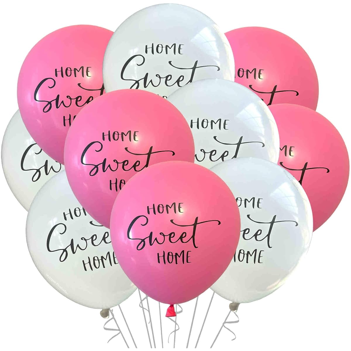 Home Sweet Home Balloons 12 Standard Size for Housewarming Party Real Estate Open House New Homeowners Party Latex Balloons 12 Inch Decorations (Pink)