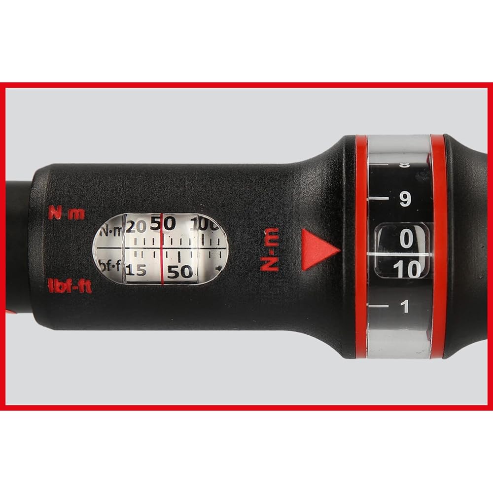 KS TOOLS retangular tool holder 10-100Nm and 9x12mm ERGOTORQUEprecision fine adjustment torque wrench with retangular tool holder 10-100Nm 516.1632