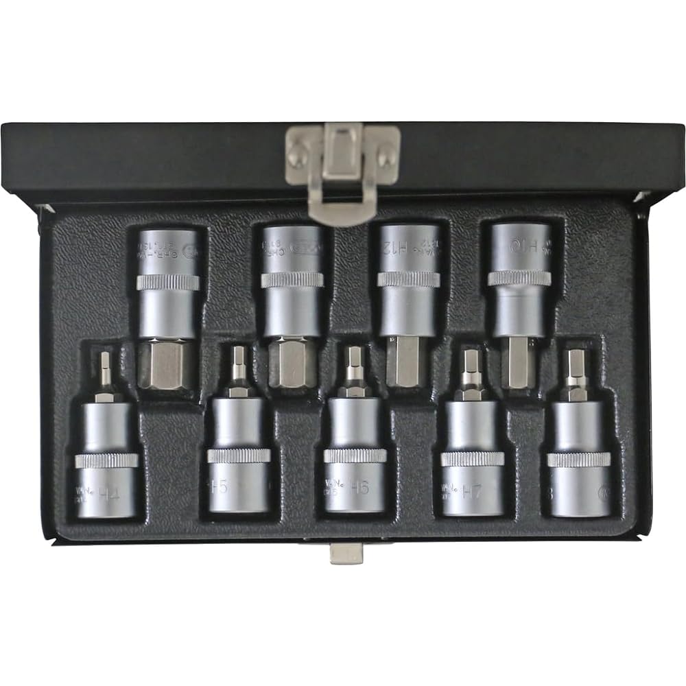 KS TOOLS 1/2" Bit socket set hexagon short 9 pcs 911.1321