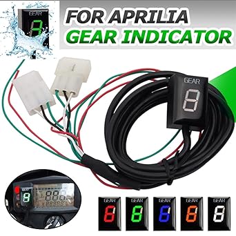 Speed Display Meter Motorcycle Gear Indicator ECU Plug 1-6 Level Speed Display Gear Display for Aprilia Shiver 750 Shiver750 RSV4 Non-ABS RSV 4