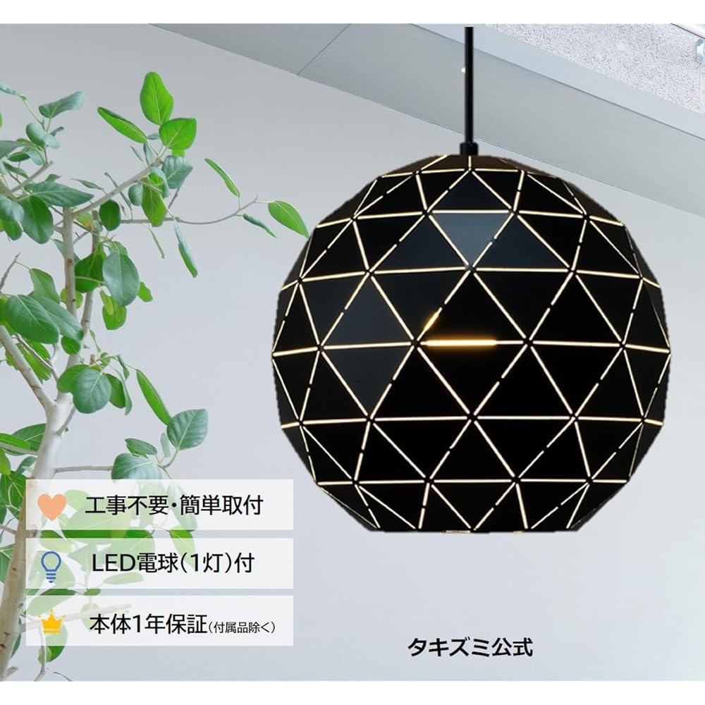 Takizumi Steel Sade Pendant Light LED Bulb x 1 Included GL1128P