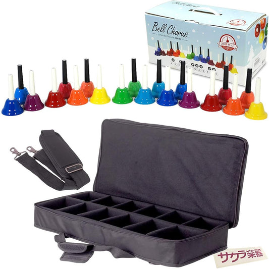 Music bell (hand bell) 20 sounds BC-20K/MU [Multicolor] Set with special case [BCC-60]