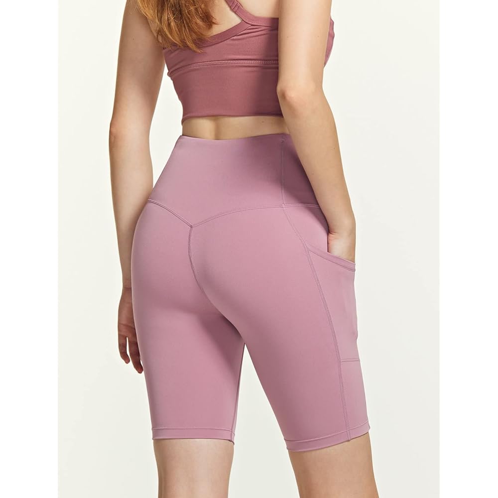 [ATHLIO] Women's Yoga Wear, 3/5 Length Shorts, Sportswear, Loungewear [Lightweight, Sweat Absorbent, Quick Drying] Yoga Pants, Sports Spats, Biker Shorts, Hot Pants YSP