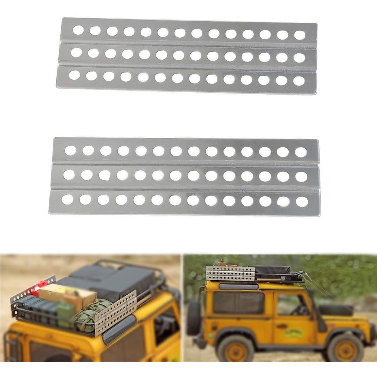 RCLions Metal Sand Ladder Board RC Simulation Parts for 1/10 RC Crawler Car SCX10 TRX4 D90 D110 2pcs