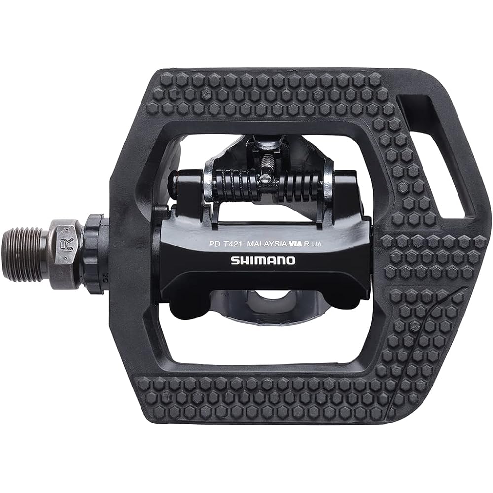 SHIMANO Pedal (SPD) PD-T421 Shimano Clicker Single Side Binding SM-SH56 Cleat Included EPDT421