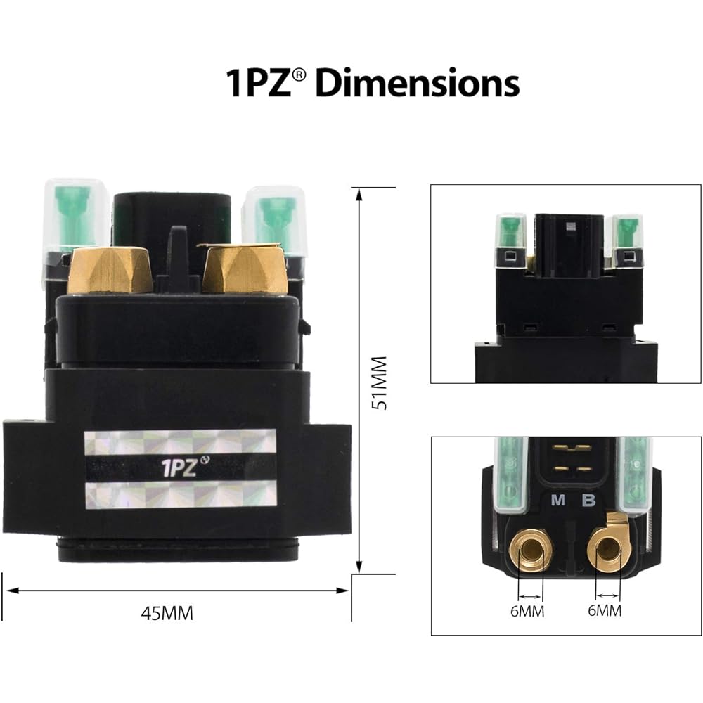1PZ Y07-SL2 Starter Solenoid Relay Replacement for Yamaha Grizzly 550 YFM550 2009-2014 Grizzly 700 YFM700 2007-2017 YFZ450 R
