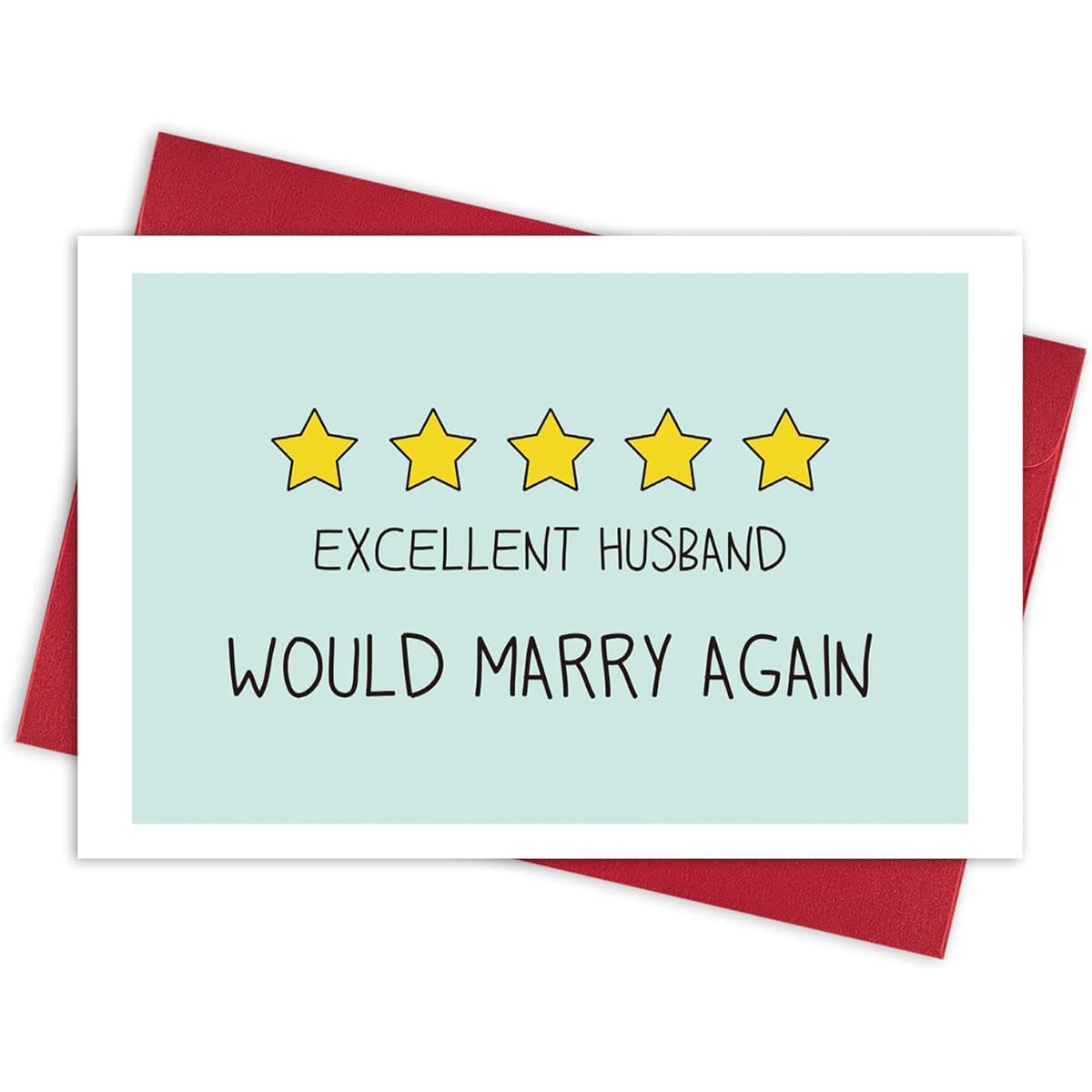 Ulbeelol Love Cards Funny 1st Anniversary Cards Wedding Anniversary Cards Valentine's Day Cards Vday Cards 2nd Anniversary Cards Excellent Husband Will Marry Again