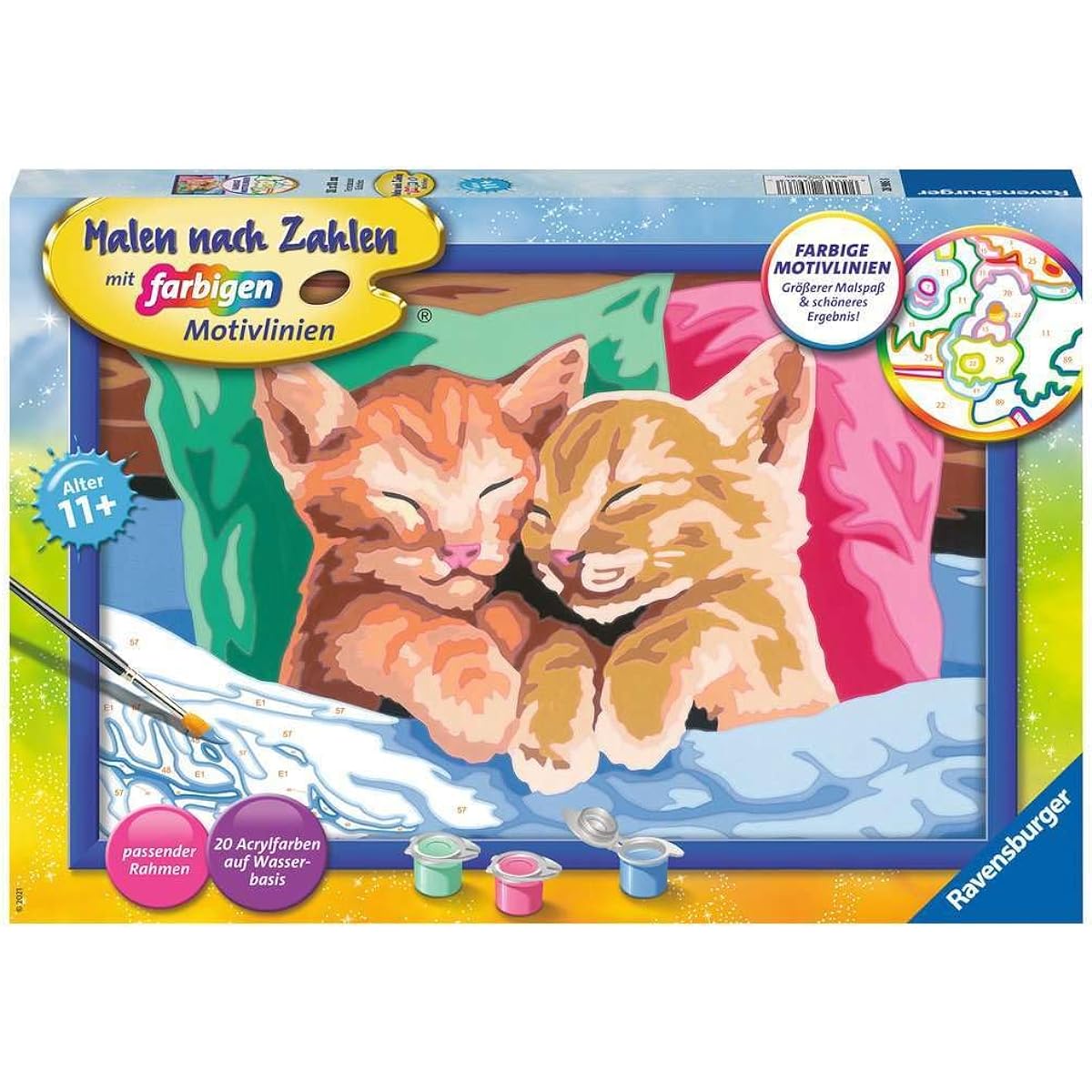 Ravensburger Painting by Numbers 28986 - Cuddly Kittens - Children aged 11 and over