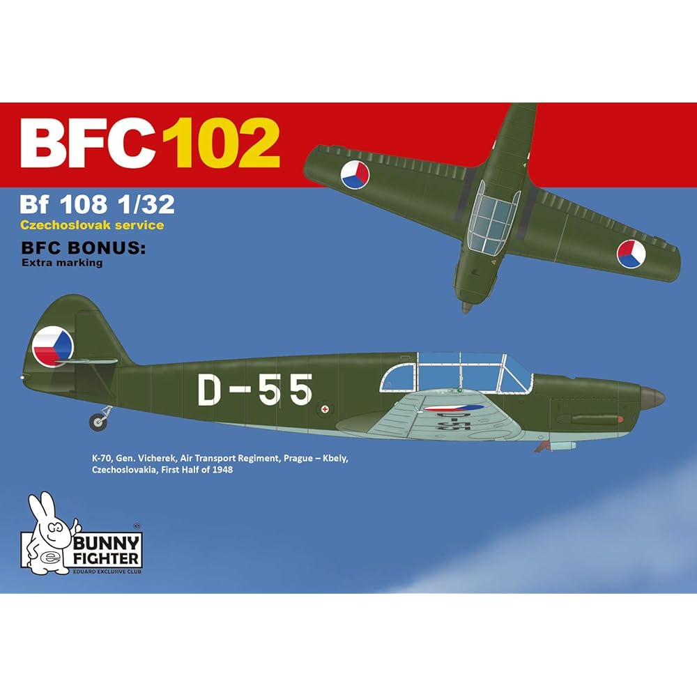 Eduard 1/32 Bunny Fighter Club Czech Air Force Avia K-70 (Bf108) Czechoslovakia Plastic Model EDUBFC102