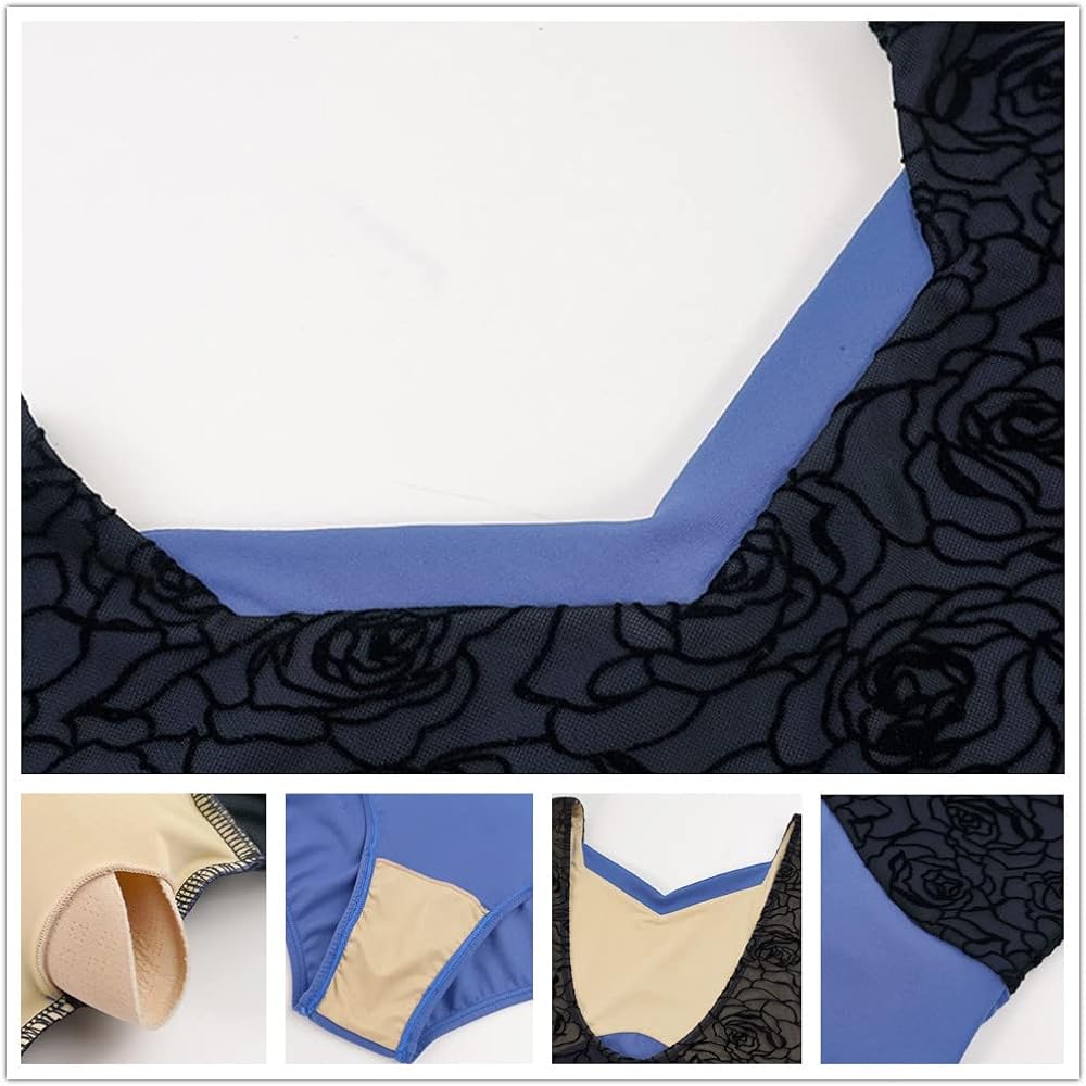 FLORPERRY Ballet Clothes, Ballet Leotards, Women's Ballet Fitness Wear, Adults, Gymnastics Wear, Girls' Ballet Dance Wear, Dance Shape Clothes, Interlocking Dance Clothes, Practice, Recitals
