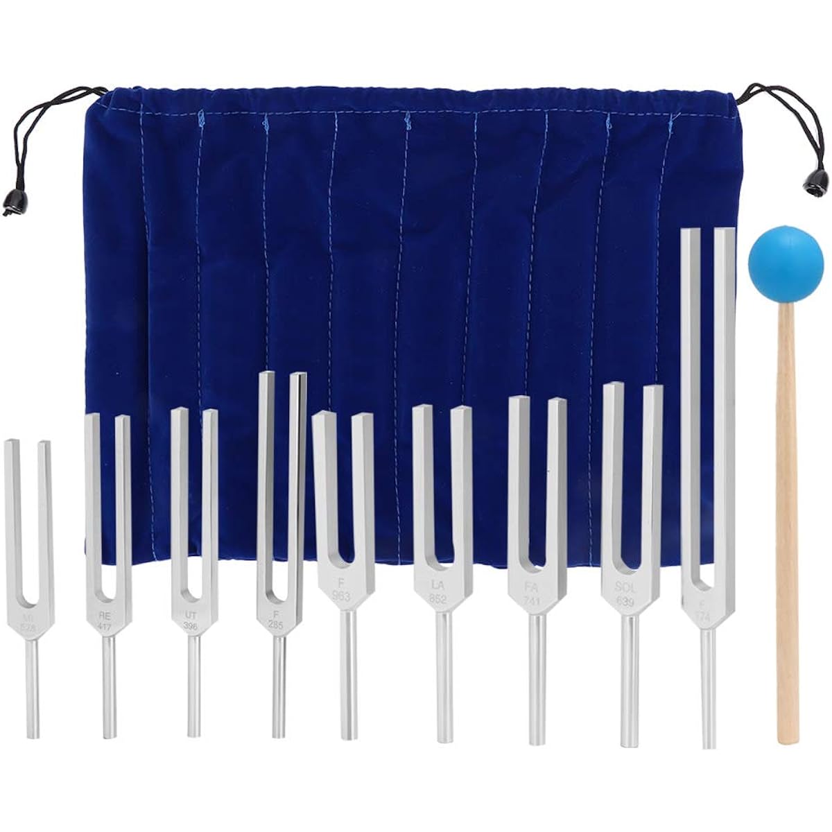 Tuning fork 9 pieces 174/285/396/417/ 528/639/ 741/852/ 963HZ tuning fork healing tool set