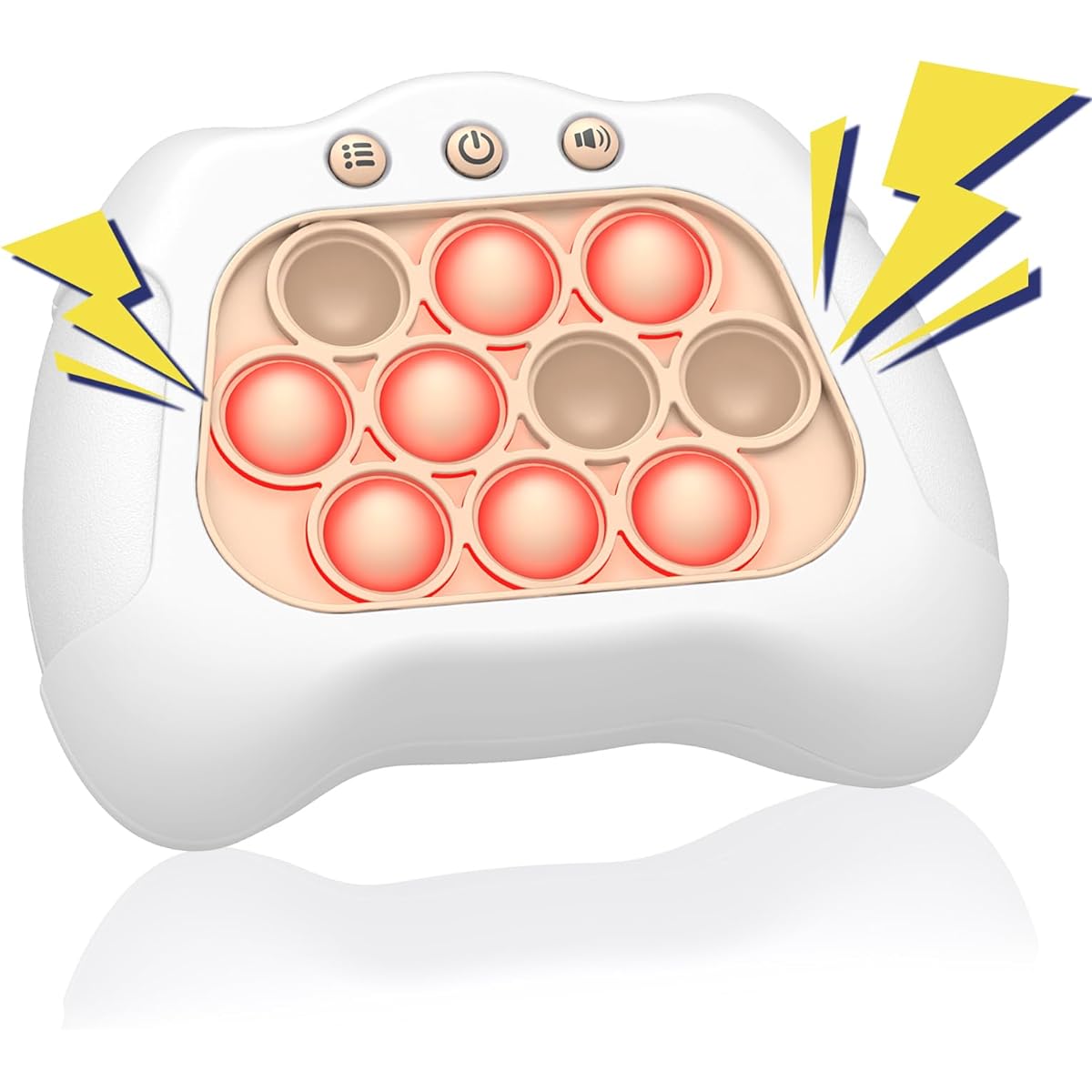 Quick Speed Push Puzzle Game Console Toys Fast Push Bubble Game Light Up Pop Pro Fidget Game Pop Fidget Sensory Toys for Adults and Kids Bubble Stress Relief Handheld Electronic Pop Game for Kids