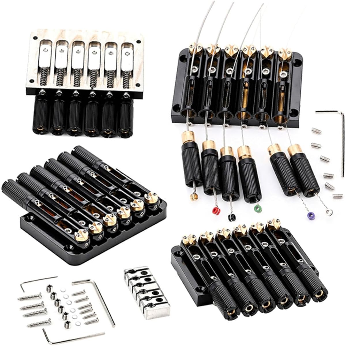 VINTORKY Guitar Parts 1 Set Bridge Guitar Saddle Bridge Bridge Saddle Metal Metal Bridge Accessories Components