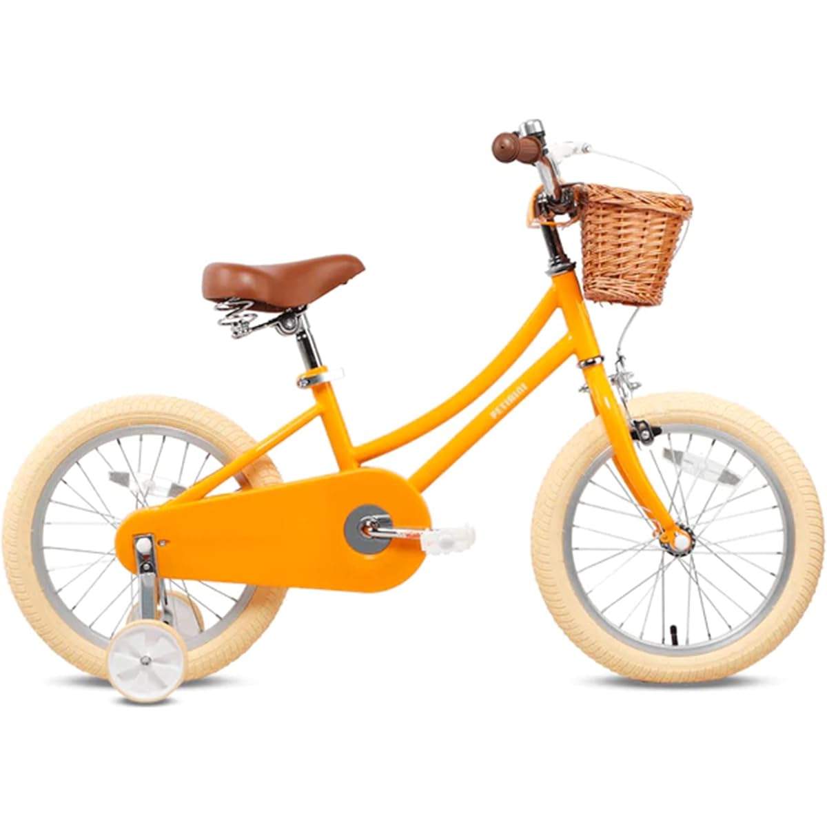 Petimini Kids Bike with Basket for Girls Ages 2-8, 12, 14, 16, 18 Inch, with Bell and Training Wheels, Multiple Colors