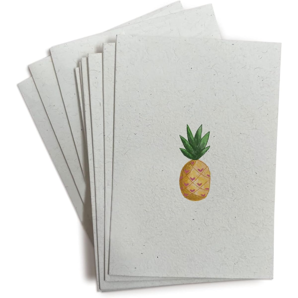 Tropical Pineapple Greeting Cards – Set of 24 Cute Note Cards with Envelopes