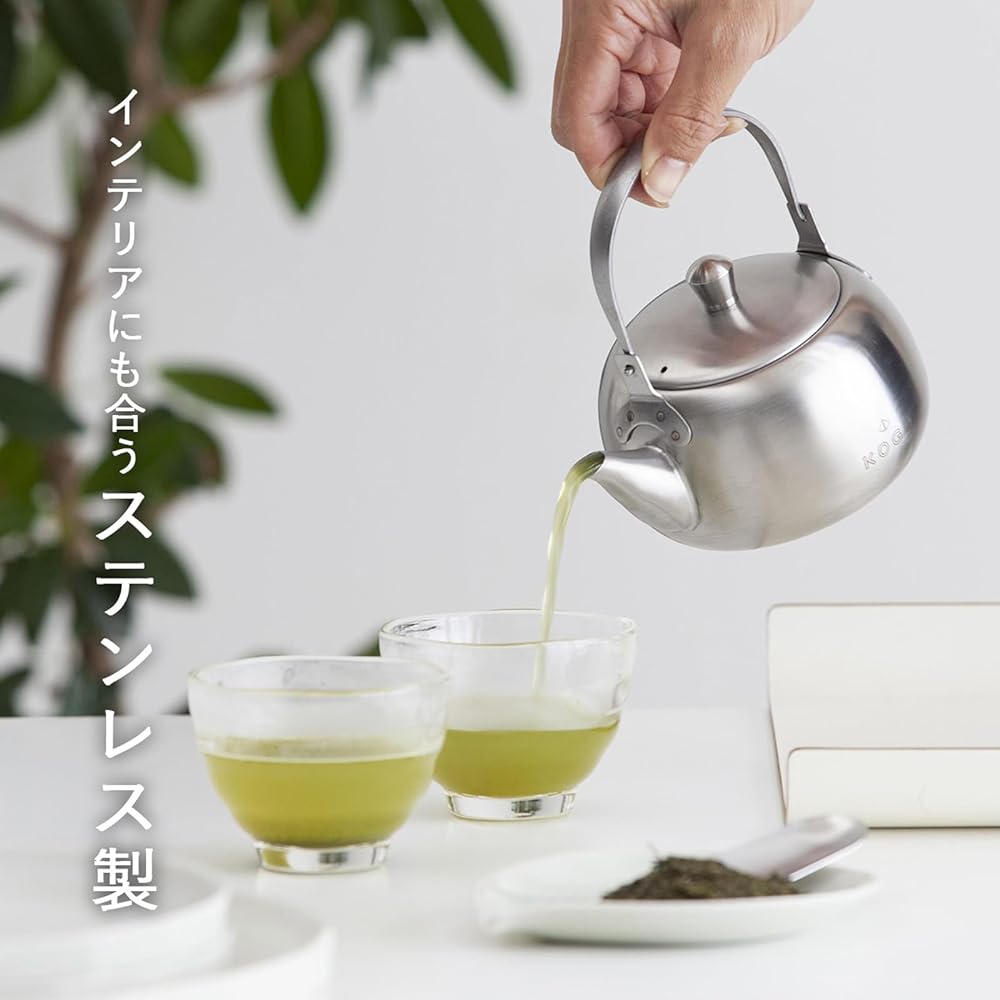 Teapot Shimomura Planning Teapot [Made in Japan] Stainless steel, unbreakable, lightweight, for 2-3 cups, comes with tea strainer, matte finish, 500ml 40632 Tsubame-Sanjo