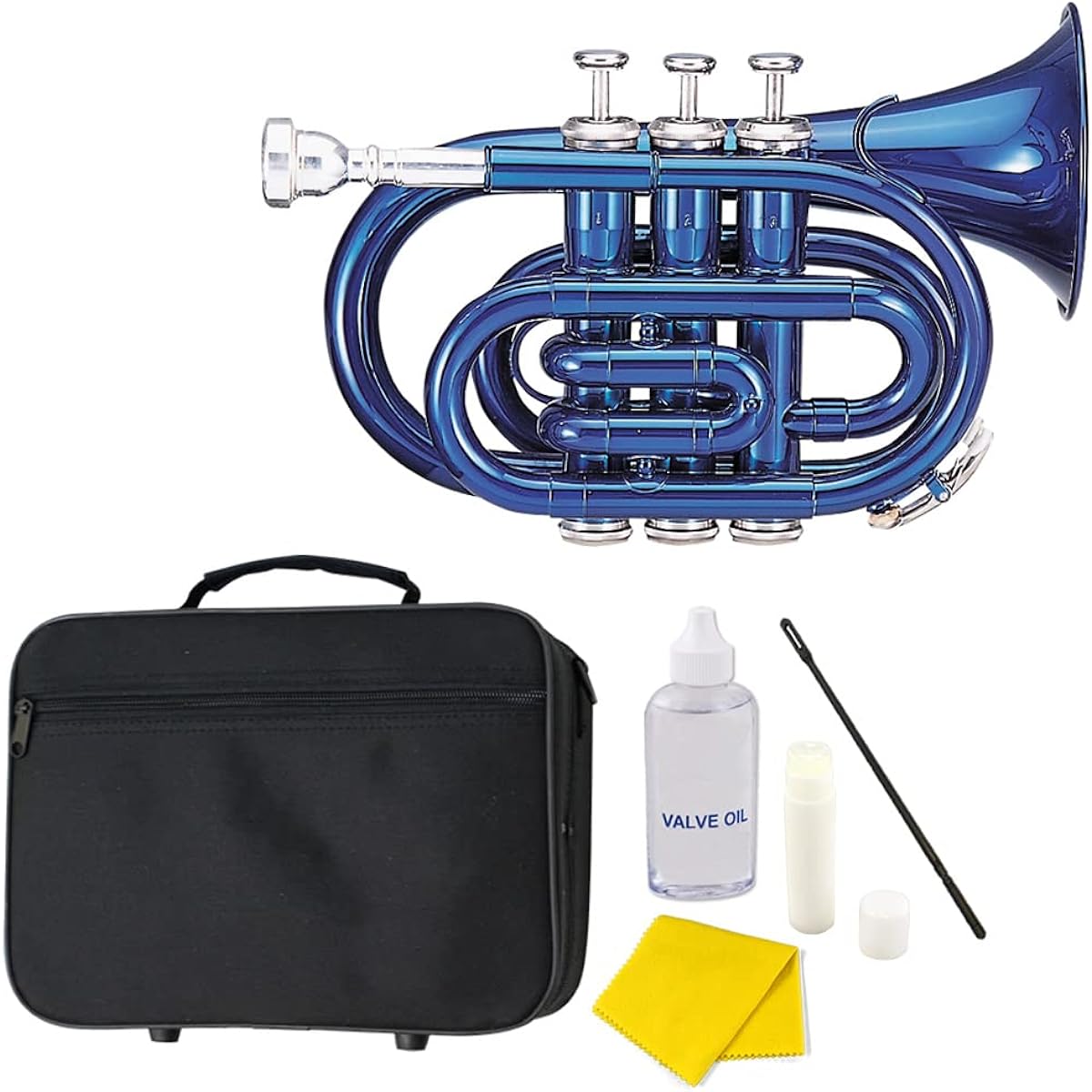 Soleil Pocket Trumpet STR-1P/MBL Metallic Blue