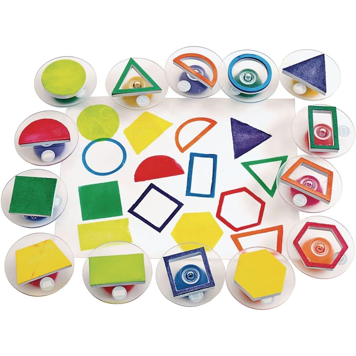 Colorations Easy to Carry Stampers, Shapes - Set of 14 (Item #Geostam)