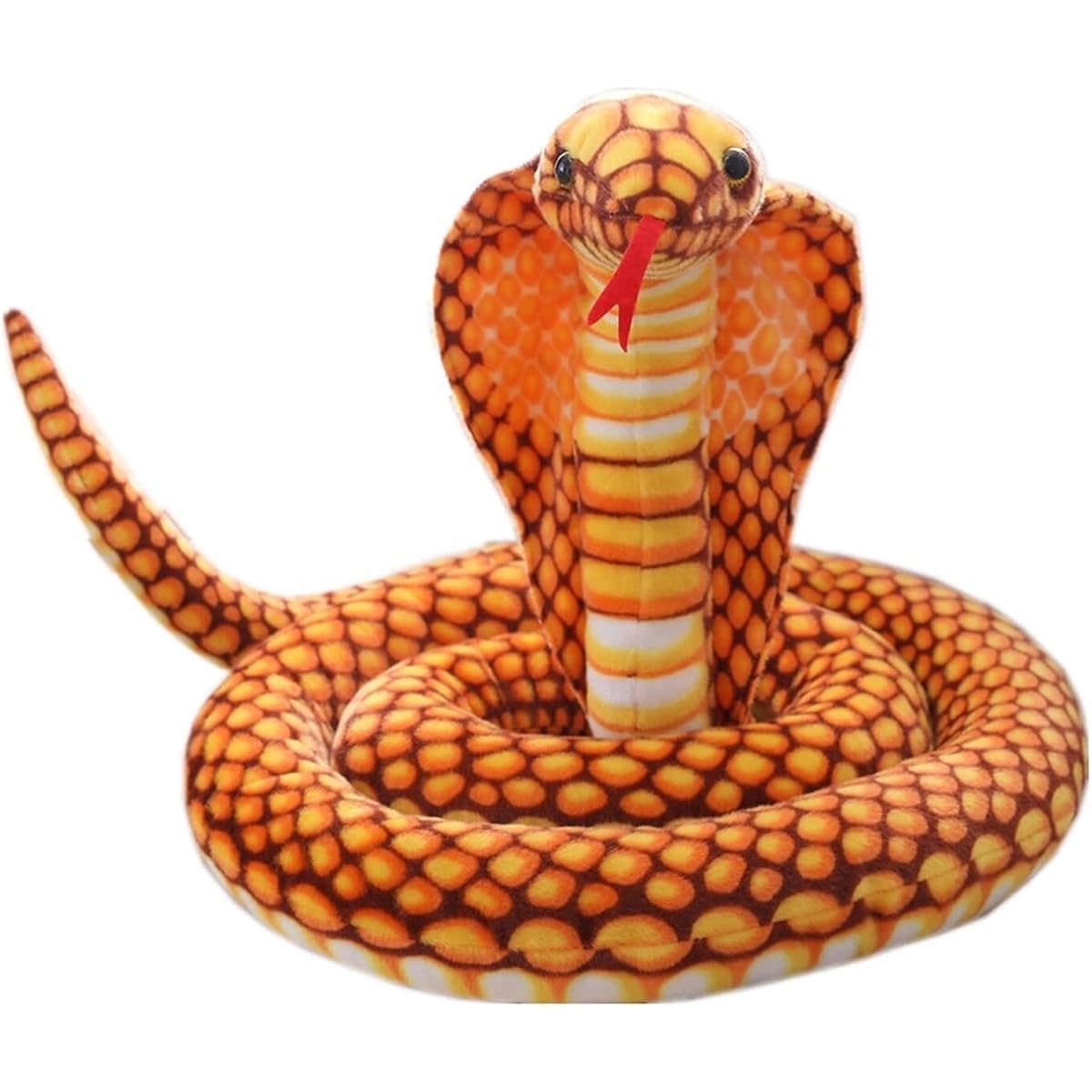 refavor Snake Plush 67 Inch Large Cobra Snake Stuffed Toy Gift Realistic Snake Stuffed Cobra Snake Stuffed Prank Prop Animal Party Decoration Favor Gift (Yellow)