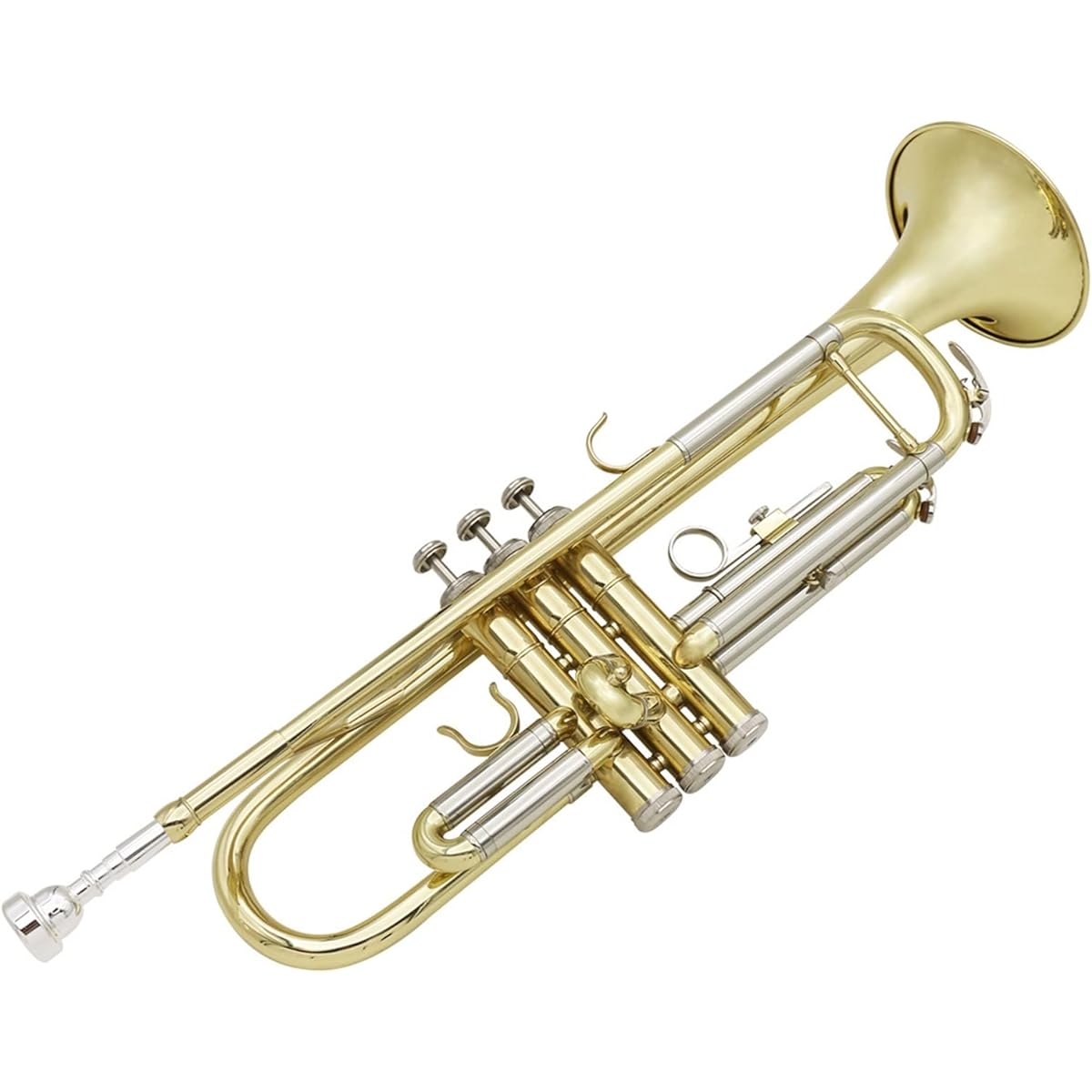 Gold and Silver Two Color Trumpet B Flat Trumpet Instrument