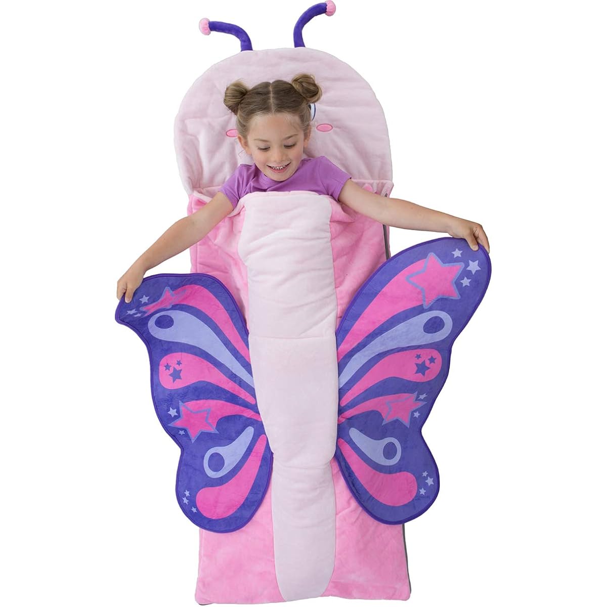Bixbee Kids Sleeping Bag Soft Sleepy Sack for Kids & Toddlers | Easy Roll-Up Design for School/Daycare/Nap 60" x 22" | Cozy Pajama Bag with Lined Interior for Girls and Boys