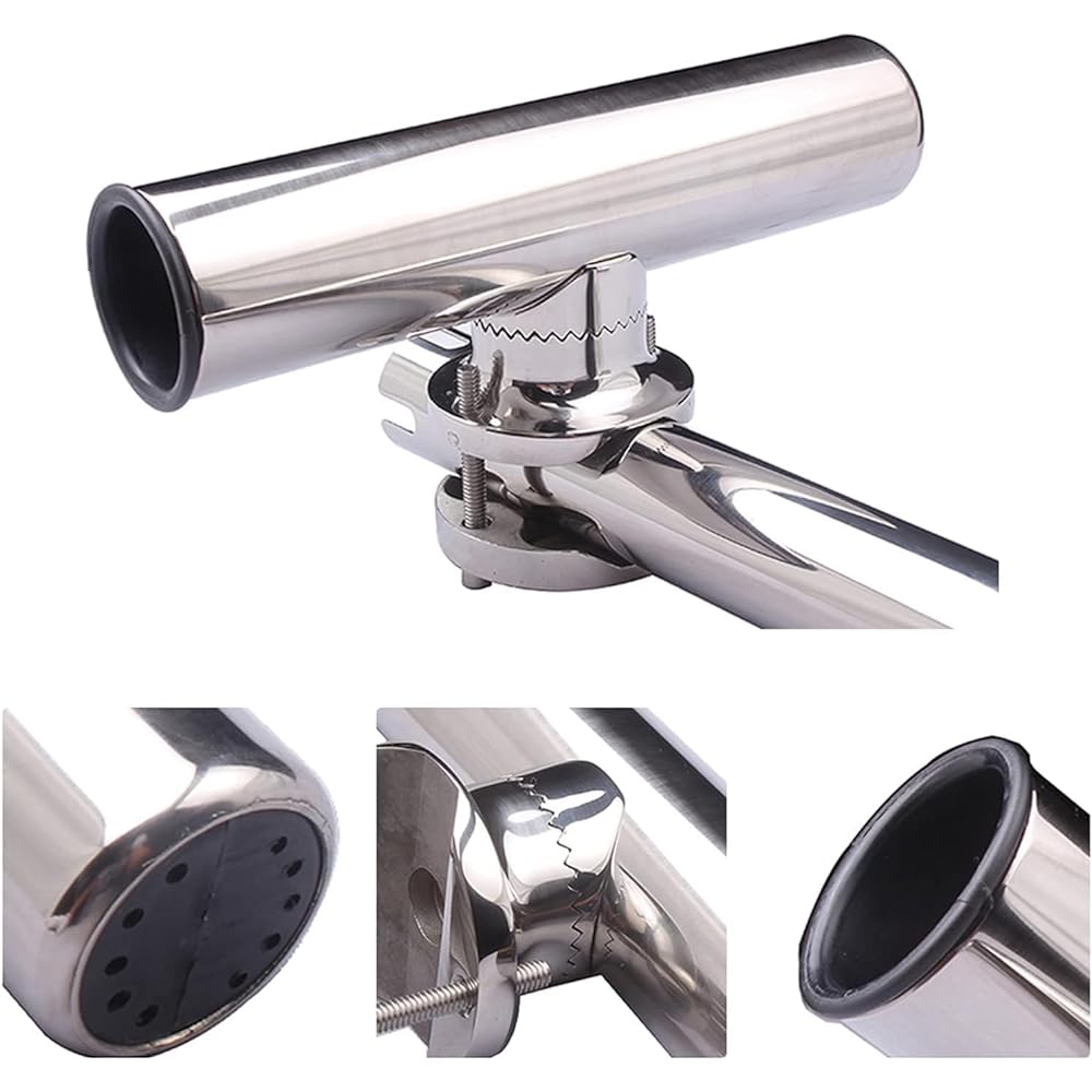 Amarine-made Rod Holder Boat Rod Holder Stainless Steel Rod Holder Angle Adjustable Set of 2 Hex Wrench Included