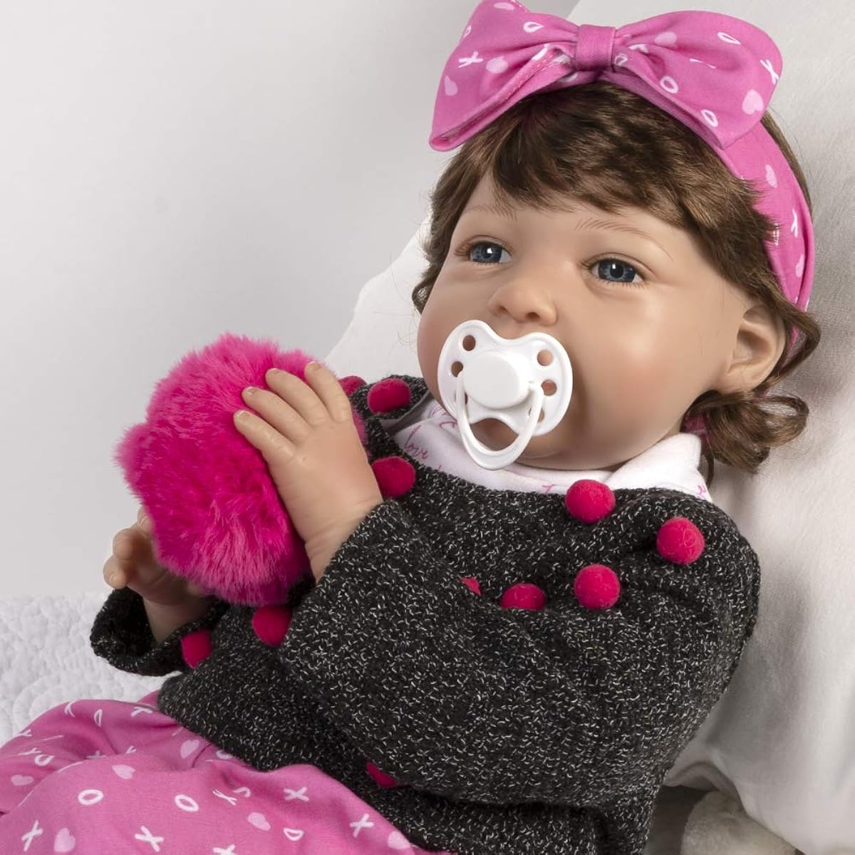 Paradise Galleries® Realistic Reborn Toddler Doll Jannie de Lange Designer Doll Collection 21 Inch Soft Touch Toddler Doll with Magnetic Pacifier Doll Accessories I Love You More