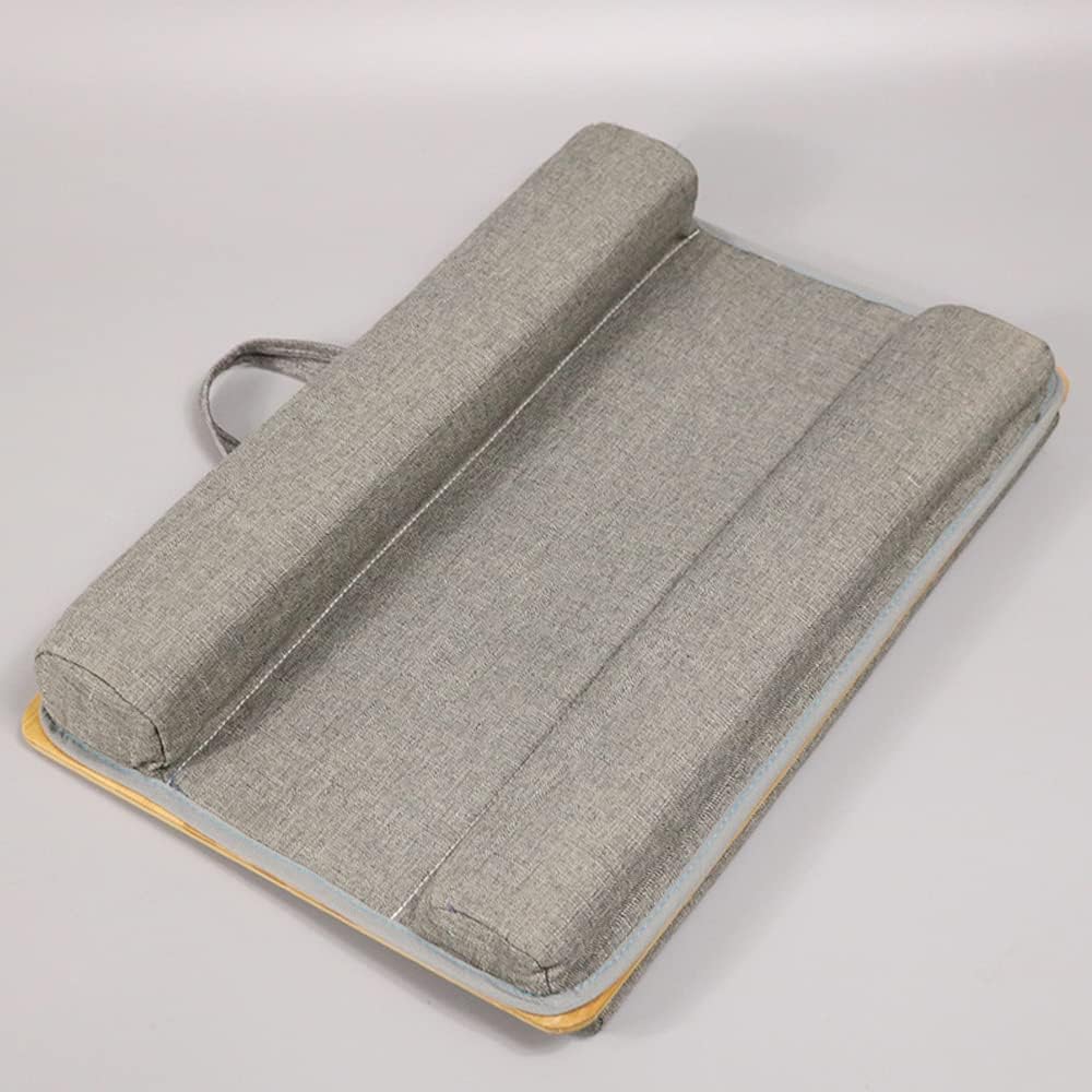 FUGEST Table Cushion, Above the Knee Table, Above the Knee Table, Laptop Desk, 55x36cm, Large, Tablet, Laptop Table, Made of Bamboo, Tablet Stand, Convenient to Carry, Over the Knee Work, PC Work, Laptop Lap Desk (Dual Card Slots)