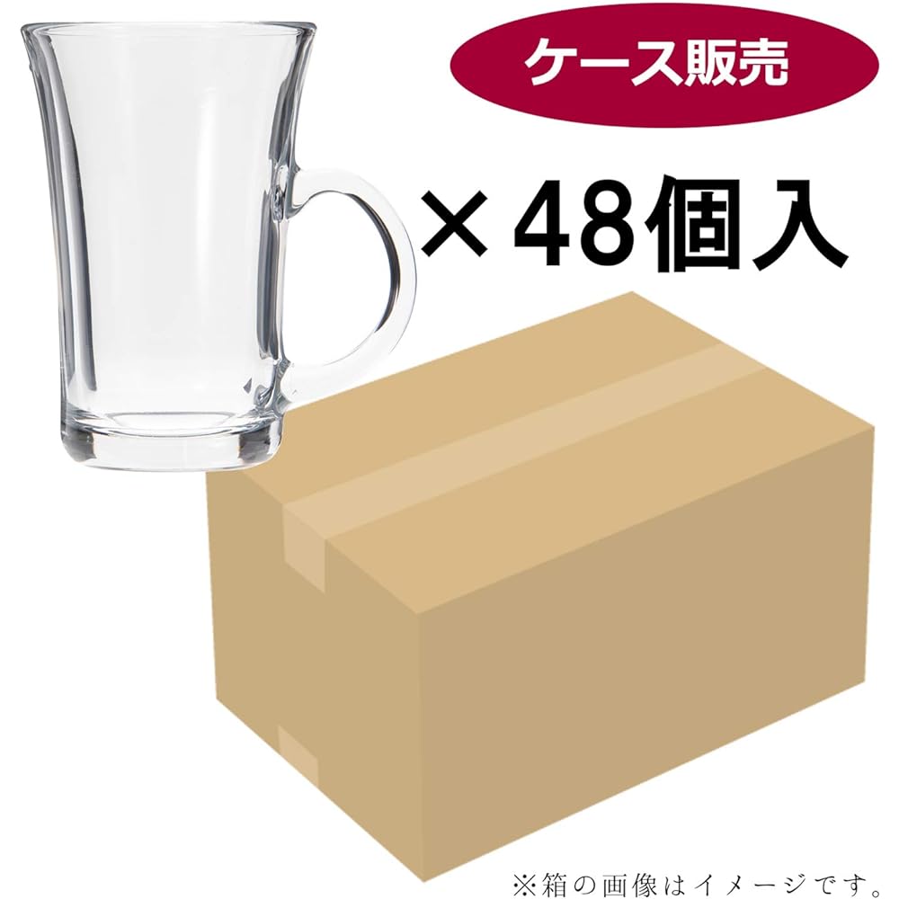 Toyo Sasaki Glass 250ml Tea Break Cup Made in Japan 48 Set (Sold in Case) Dishwasher Safe P-06631-JAN