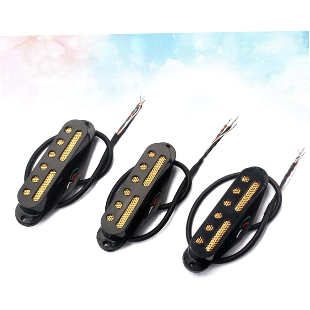 Vaguelly 2pcs Guitar Parts Guitar Parts Single Coil Pickup Electric Guitar Pickup Magnetic Select