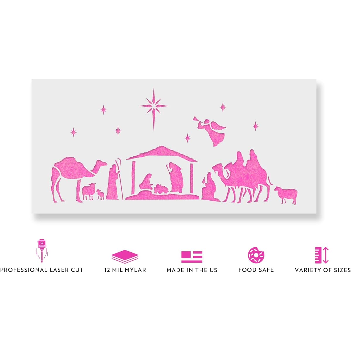 Nativity Stencils - Christmas Stencils, Jesus Stencils, Holiday Stencils, Nativity, Religious Stencils