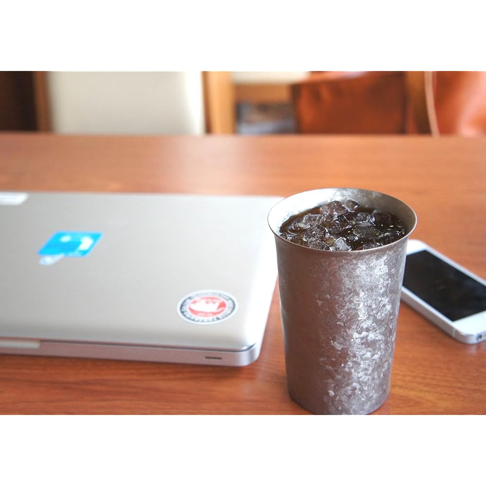 HORIE Made in Tsubame, Niigata Prefecture Titanium double tumbler Kiln making Wide mouth 300cc Silver T13KMS300