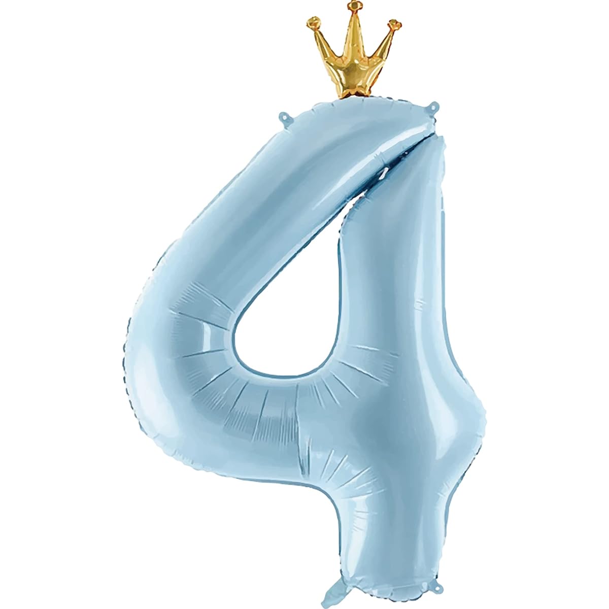 Gifloon Number 4 Balloons with Crown, Large Number Balloons 40 Inch 4th Birthday Party Decorations Supplies, 4th Birthday Sign Decorations, Blue