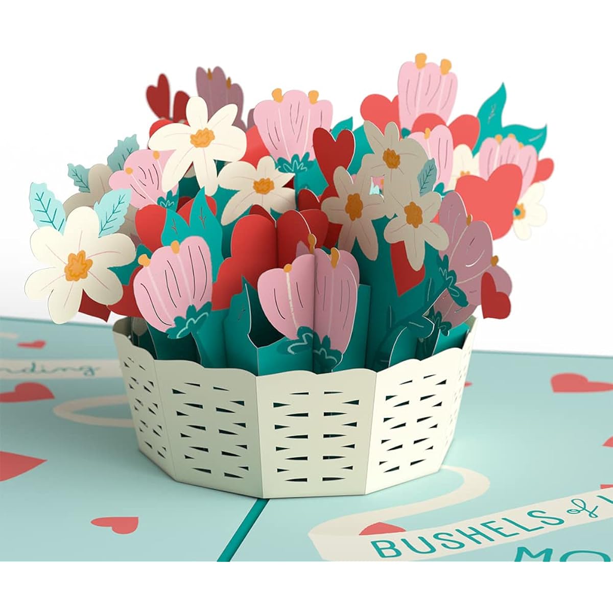 Lovepop Mother's Day Card for Grandma Pop Up Card 5 x 7 Inch Mother's Day Gift for Grandma Nana Pop Up Flower Basket