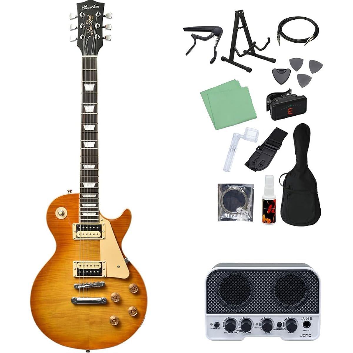 Bacchus BLP-FMH/R HB Electric Guitar Beginner 14-piece Set [Includes Bluetooth Mini Amplifier] Bacchus