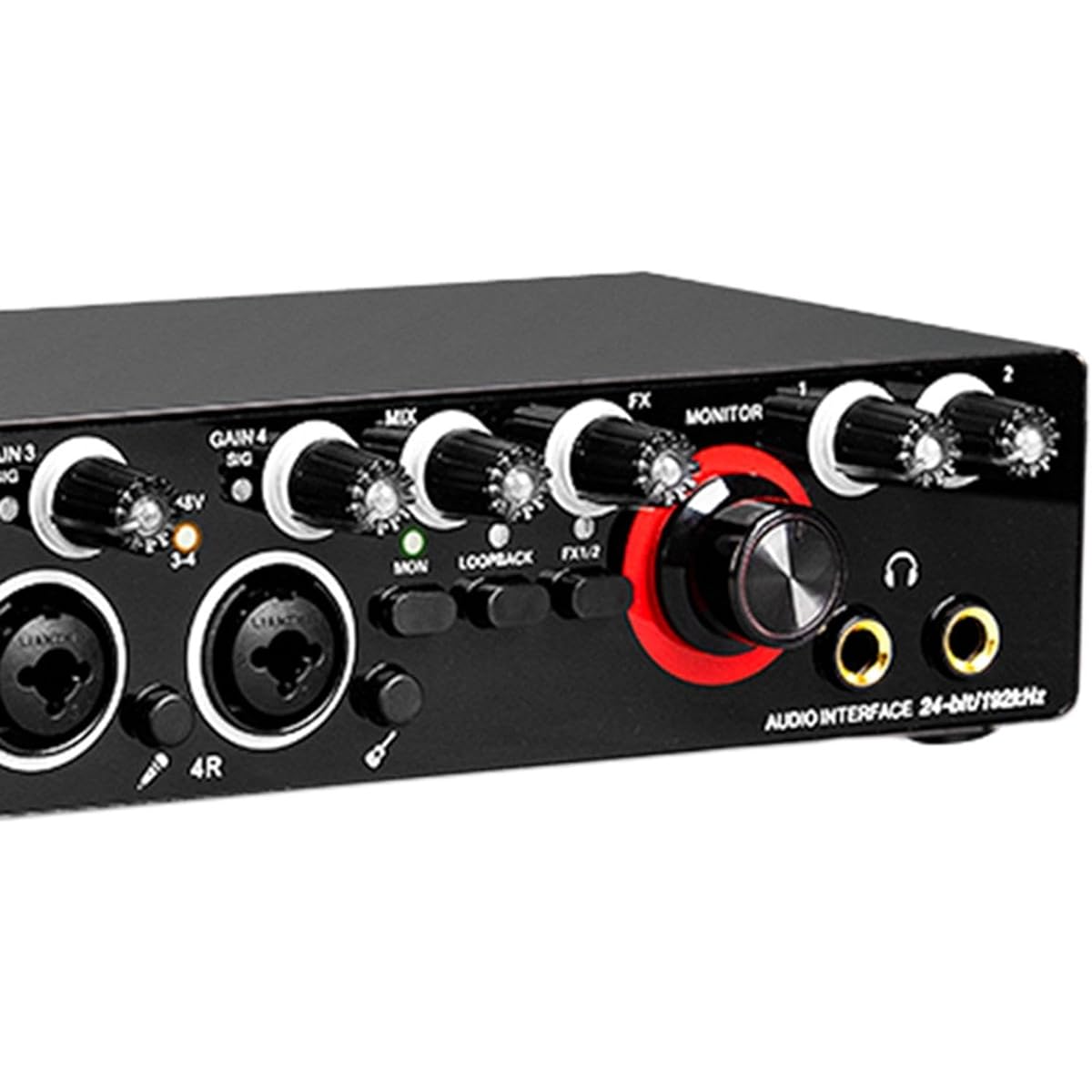 Harilla Kin External Sound Card USB Audio Interface Computer Recording Sound Card Audio Mixer for Live Broadcast