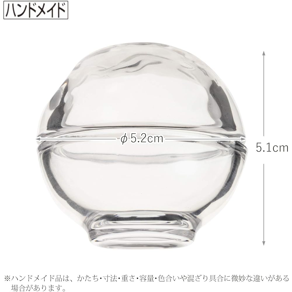 Toyo Sasaki Glass Small Bowl Approx. φ5.2 x 5.1cm Flower Decoration Container Amuse Bowl Polka Dots (Lid and Body) TS44006 6 pieces