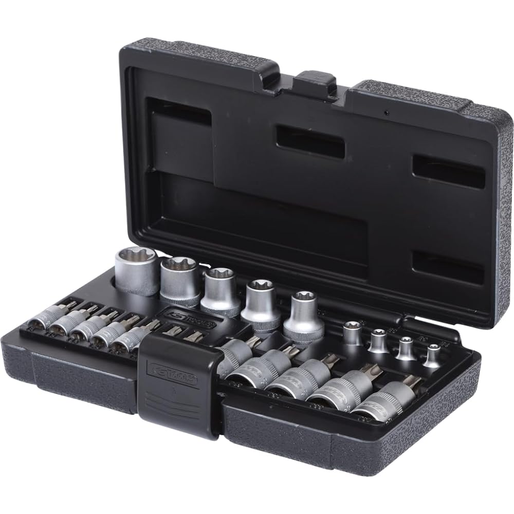 KS TOOLS 1/4" +1/2" TX-Socket set 21 pcs 911.4307