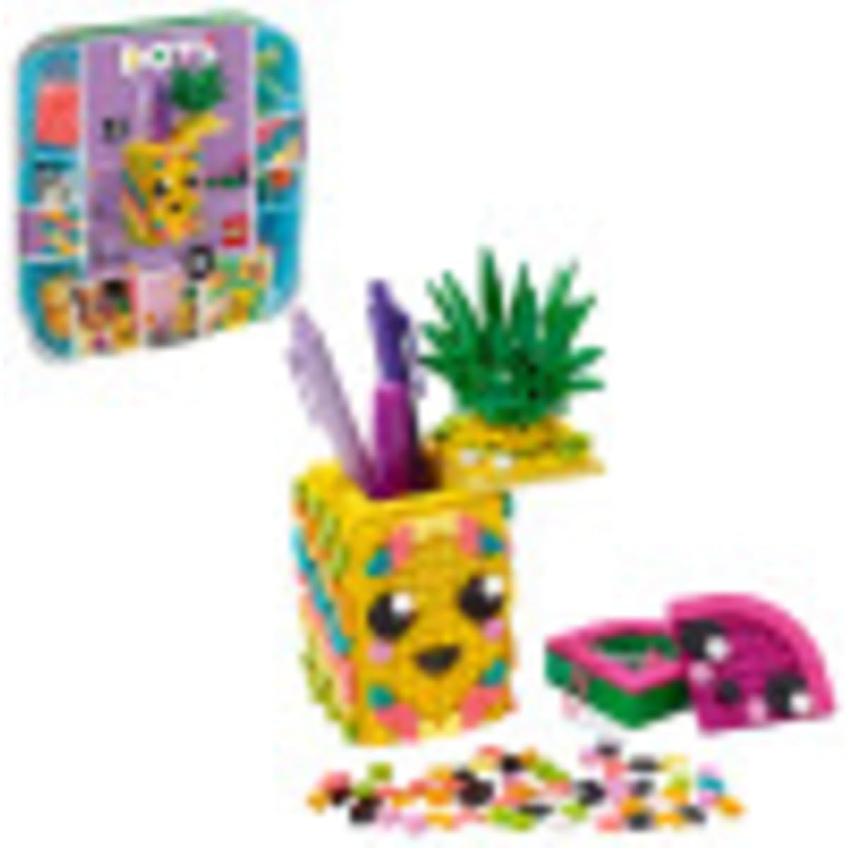 LEGO DOTS Pineapple Pencil Holder 41906 DIY Craft Decorations Kit, A Fun Craft kit for Kids who Like Arts and Crafts Projects, That Also Makes a Great Holiday or Birthday Gift, New 2020 (351 Pieces)