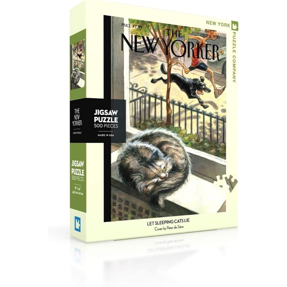 New York Puzzle Company - New Yorker Let Sleeping Cats Lie - 500 Piece Jigsaw Puzzle