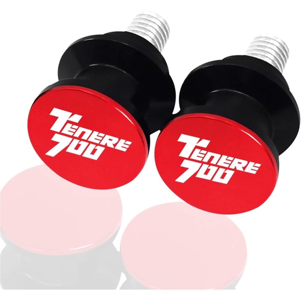 DOOREX Motorcycle Aluminum 6mm Swingarm Spool Slider Stand Screw Accessories For Yamaha TENERE700 Tenere700 Tenere 700 2019 2020 2021 Swingarm Slider Spool (Size : Red)
