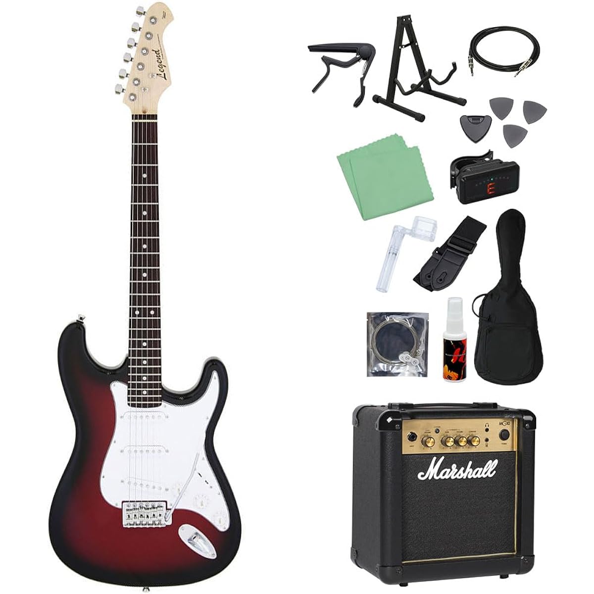LEGEND LST-Z Electric Guitar Beginner 14-piece Set [With Marshall Amplifier] RBS Stratocaster Type Legend