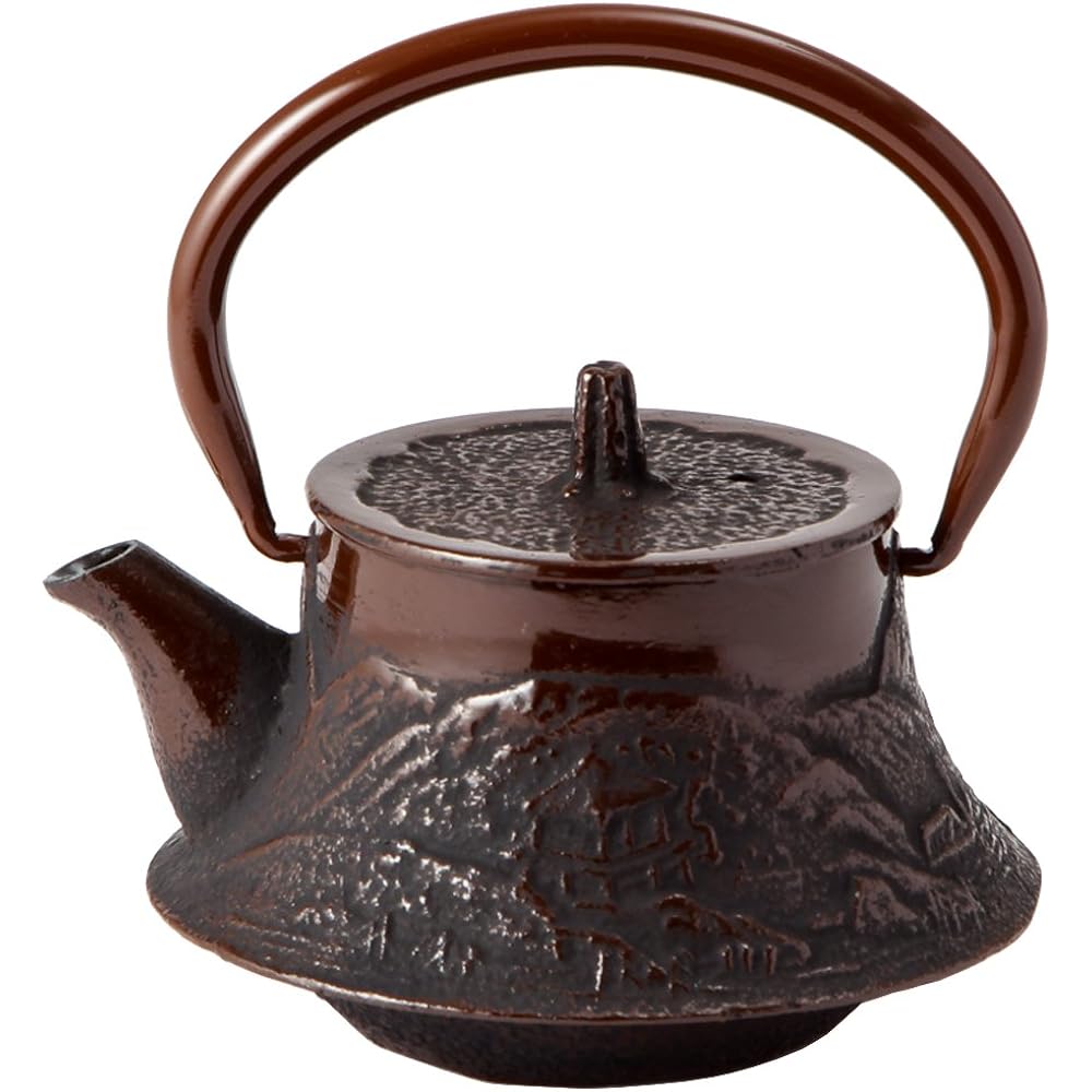 Nanbu Iron Craft Teapot Small 0.3L Hiramatsu Shape Pine OH-413