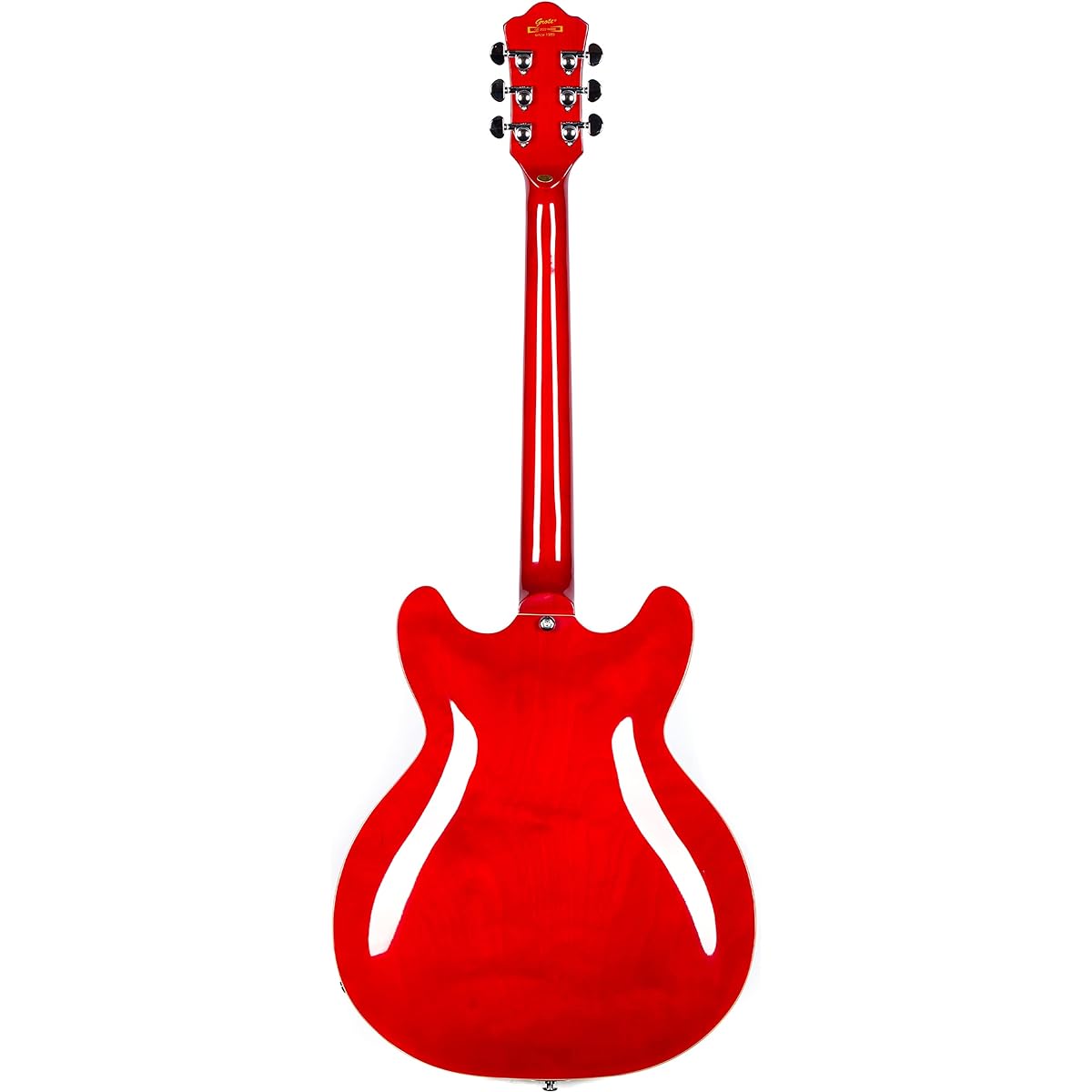 Grote Semi-Hollow Body Electric Guitar Thinline Arched Top Coil Splitting with Gig Bag GYS-35 (Red)