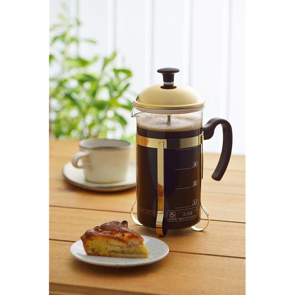 Yoshikawa Coffee Press & Tea Server 750ml Gold Brownie SJ2226