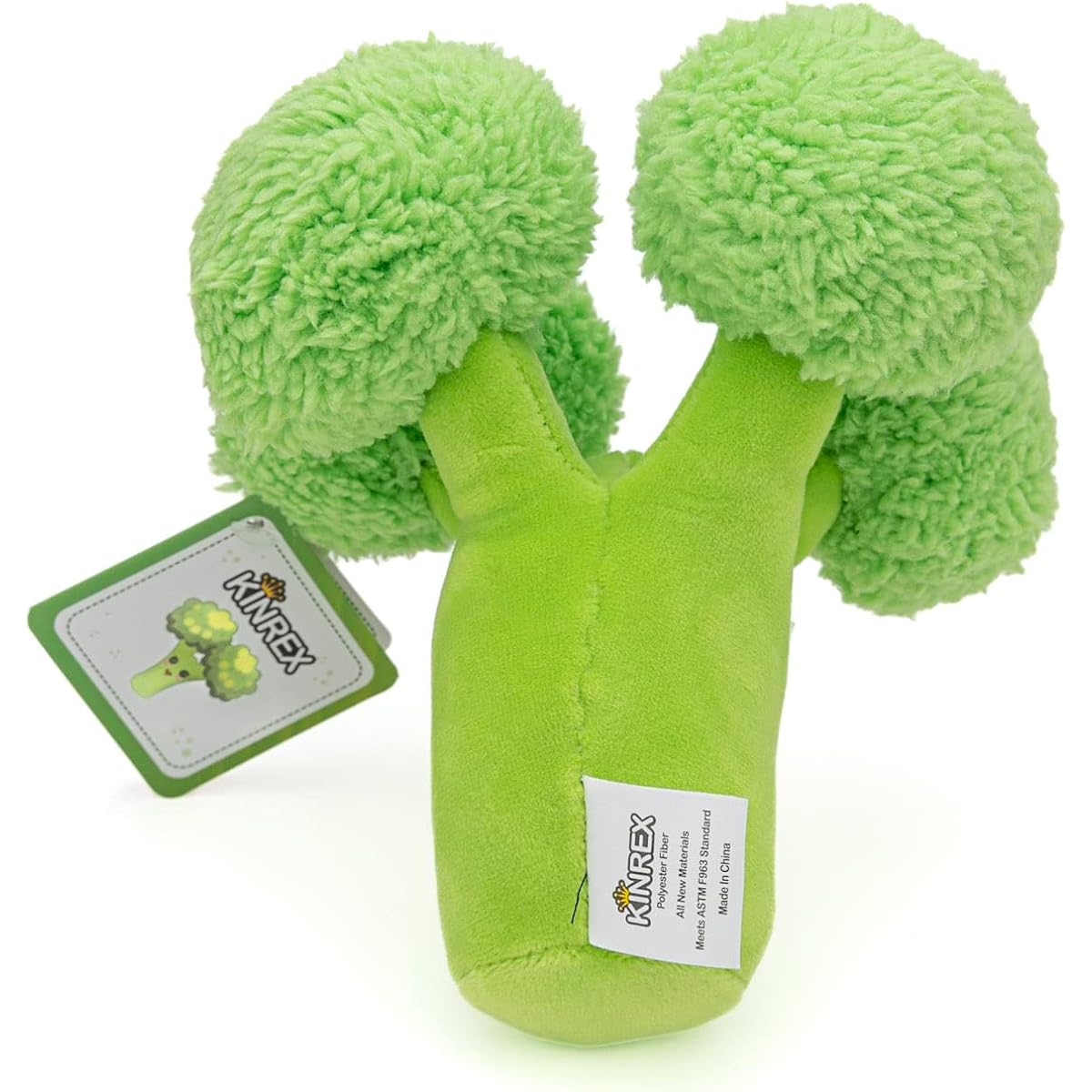 KINREX Broccoli Stuffed Animal Soft Stuffed Animal - Kids Stuffed Animal - Vegetable Stuffed Animal - Measures 5.5" - 5.5"